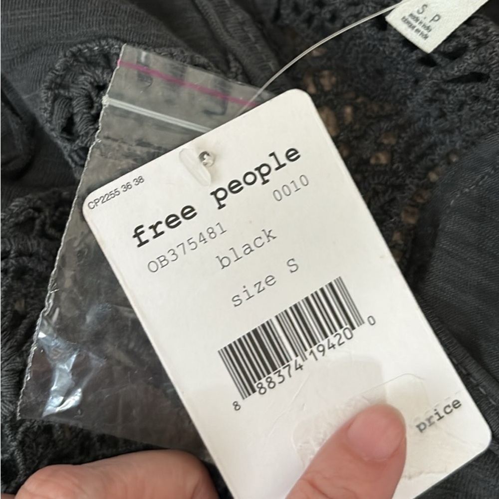 Free People Black Lace Bra Intricate Design